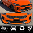 Kia Stinger 2017–2023 Frontbumper lip (Carbon) foto 2