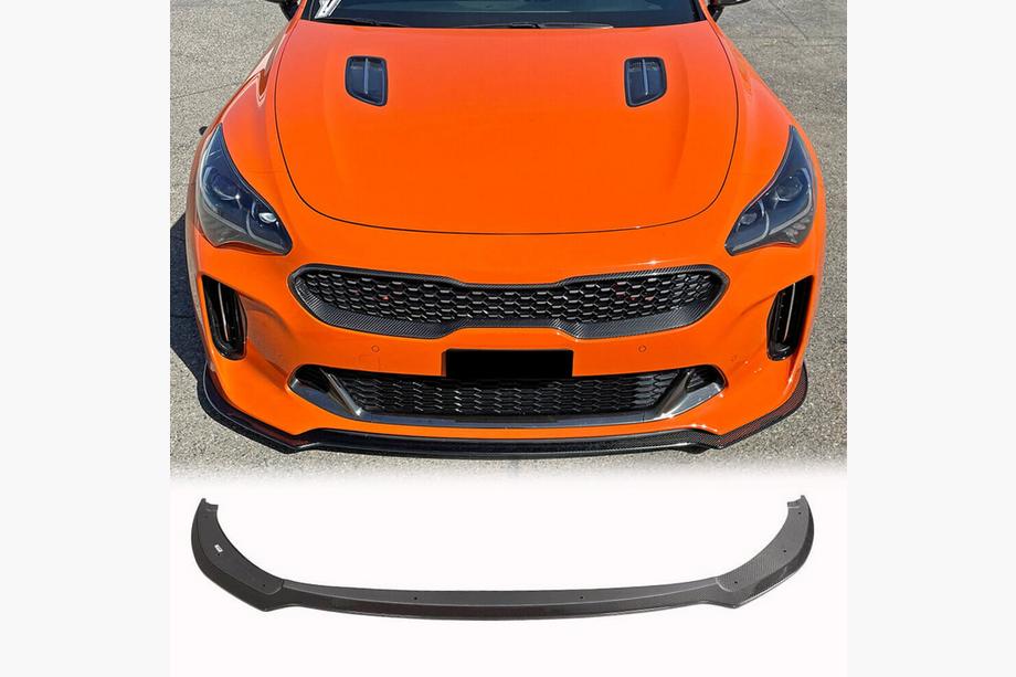 Kia Stinger 2017–2023 Frontbumper lip (Carbon) Image
