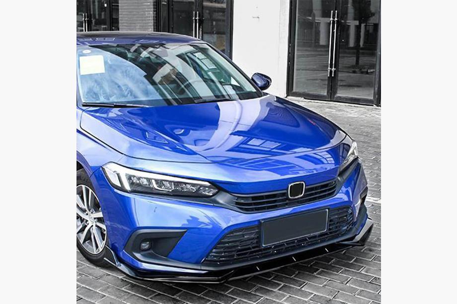 Honda Civic Sedan 2021– Frontbumper lipspoiler Lip V1 (kunststof) Foto 2