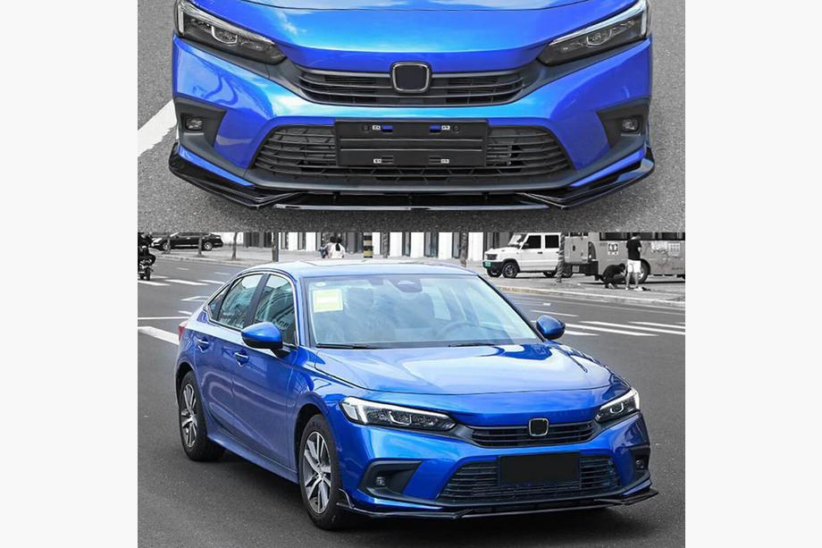 Honda Civic Sedan 2021– Frontbumper lipspoiler Lip V1 (kunststof) Foto 3