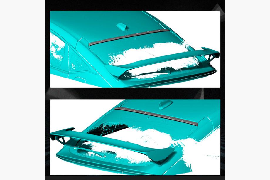 Honda Civic HB 2021– Achterruitspoiler (Carbon) Foto 2