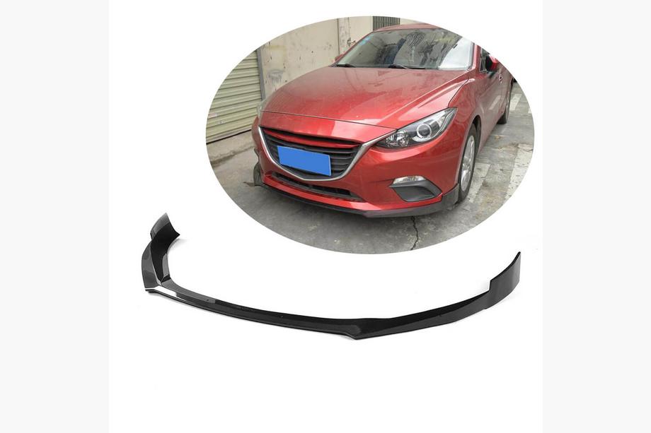 Mazda 3 2013–2019 Carbon frontbumper lip Lip (2014-2016, Carbon) Image