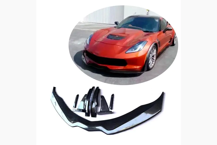 Chevrolet Corvette C7 2013–2019 Voorbumper lip (2013-2017, carbon) Image