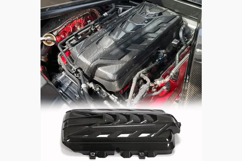 Chevrolet Corvette C8 2019– Motorafdekking (2019-2022, Carbon) Image