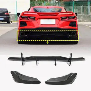 Achterbumper diffuser V1 (2019-2022, Carbon)
