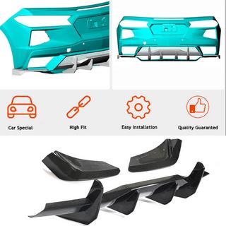 Achterbumper diffuser V1 (2019-2022, Carbon) Chevrolet Corvette C8 2019– foto 2