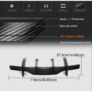 Achterbumper diffuser V1 (2019-2022, Carbon) Chevrolet Corvette C8 2019– foto 3