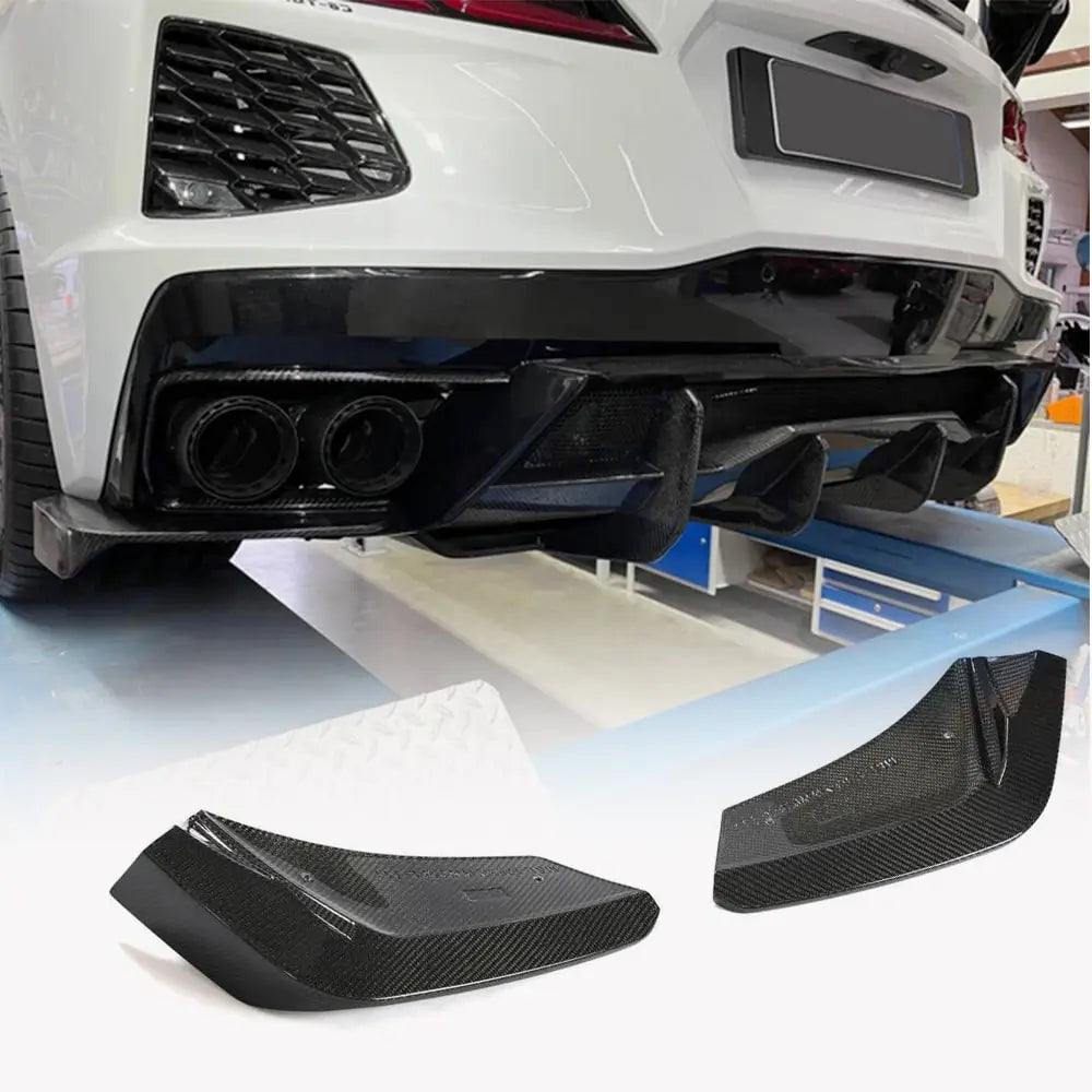 Achterbumper beschermlijst (2019-2022, carbon) Chevrolet Corvette C8 2019– foto 1