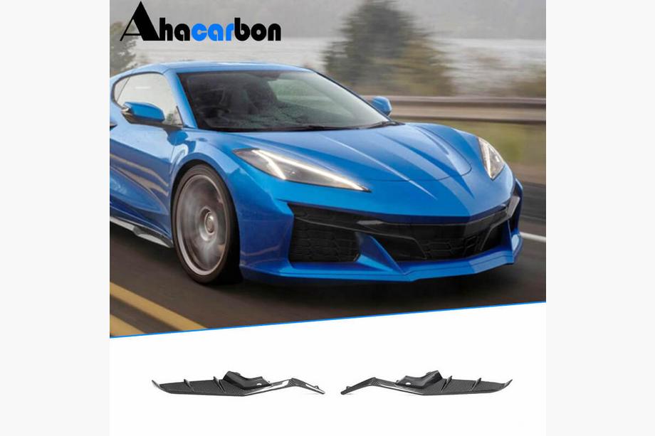 Chevrolet Corvette C8 2019– Carbon frontbumper inserts (voor Z06, 2020-2024) Foto 1