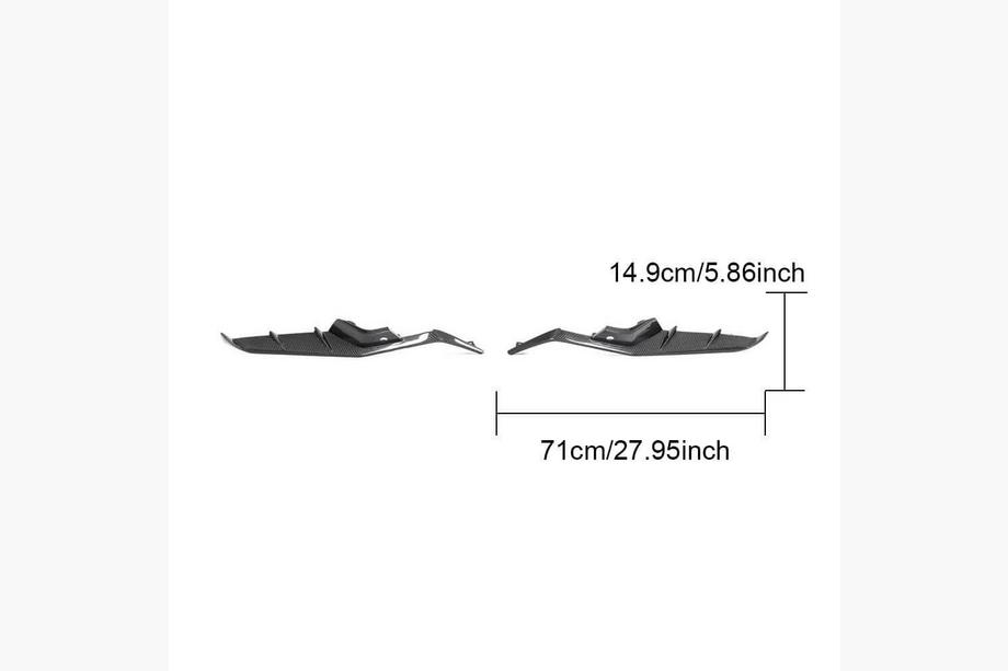 Chevrolet Corvette C8 2019– Carbon frontbumper inserts (voor Z06, 2020-2024) Foto 4
