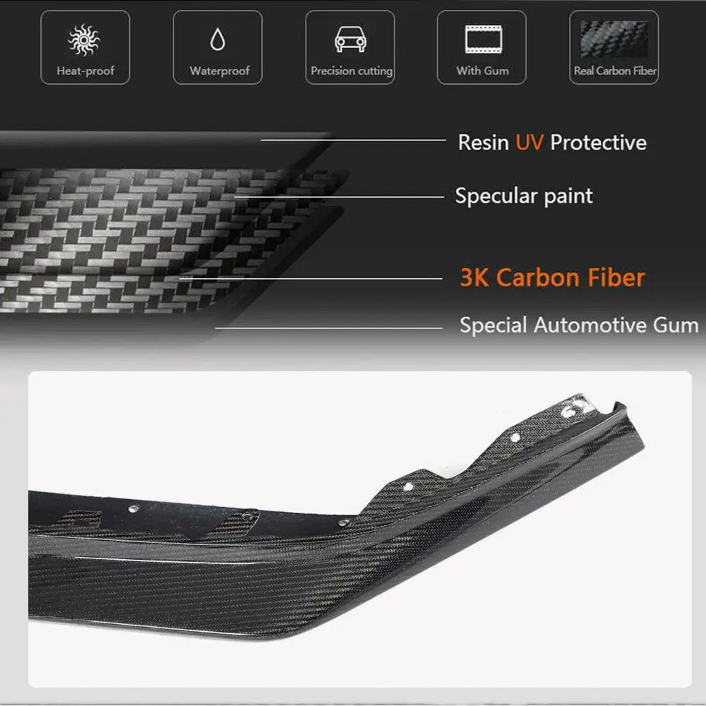 Frontbumper lip spoiler (voor Z06, 2020-2024, carbon) Chevrolet Corvette C8 2019– foto 3