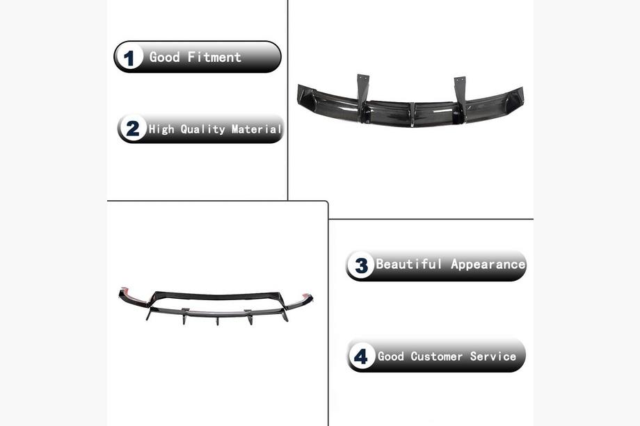 Chevrolet Corvette C8 2019– Achterbumper diffuser (voor Z06, 2022-2024, carbon) Foto 6