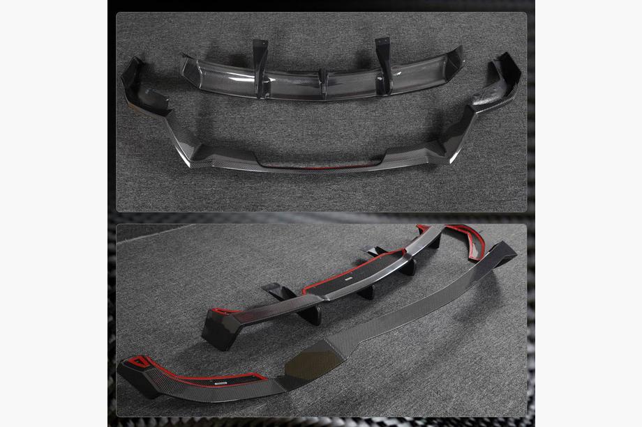 Chevrolet Corvette C8 2019– Achterbumper diffuser (voor Z06, 2022-2024, carbon) Foto 7