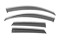 Audi Q3 2011–2019 Windschermen met chromen sierlijst Niken Luxury (4 stuks) foto 2