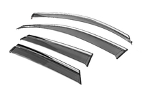 Audi Q3 2011–2019 Windschermen met chromen sierlijst Niken Luxury (4 stuks) foto 3