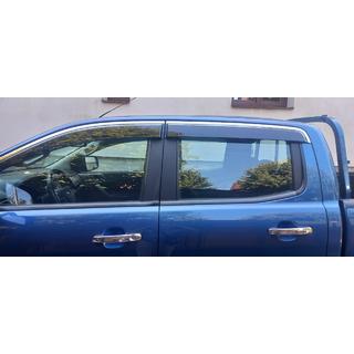 Raamwindschermen met chroomstrip Niken Luxury (2015-2022, 4 stuks) Ford Ranger 2011–2022 foto 2