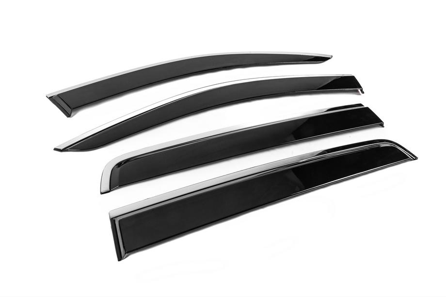 Ford Ranger 2011–2022 Raamwindschermen met chroomstrip Niken Luxury (2015-2022, 4 stuks) Foto 7