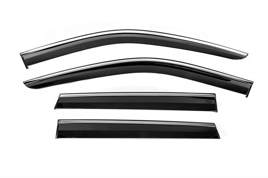 Jeep Grand Cherokee WK2 2010–2021 Windschermen met chromen sierlijst Niken Luxury (4 stuks) Foto 1