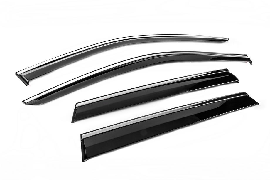 Jeep Grand Cherokee WK2 2010–2021 Windschermen met chromen sierlijst Niken Luxury (4 stuks) Foto 3