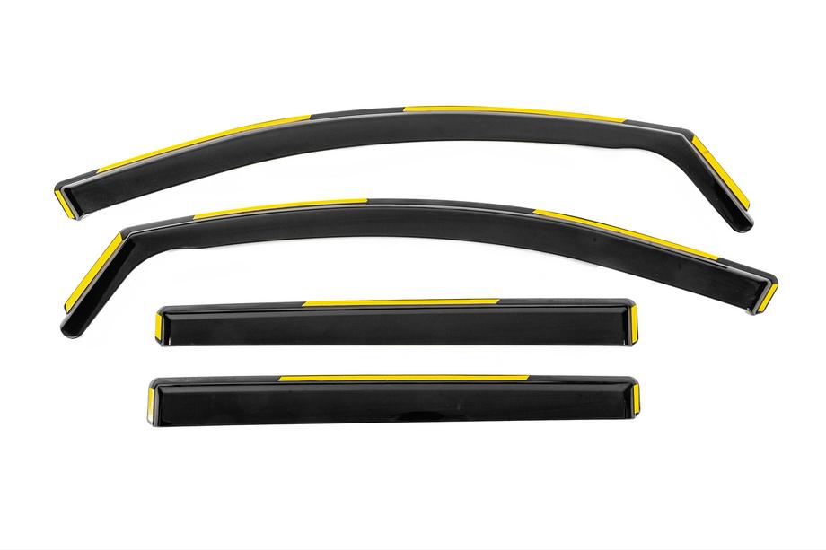 Mitsubishi L200 2015–2024 In-channel raamdeflectoren Niken Luxury (4 stuks) Image