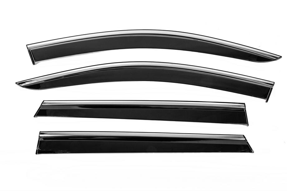 Peugeot 5008 2016–2023 Windschermen met chromen sierlijst Niken Luxury (4 stuks) Image