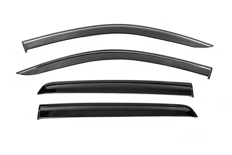 Toyota Hilux 2015– Windschermen met chromen sierlijst Niken Luxury (4 stuks) Image