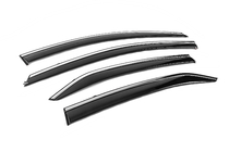Toyota Corolla 2013–2019 Windschermen met chromen sierlijst Niken Luxury (4 stuks) foto 4