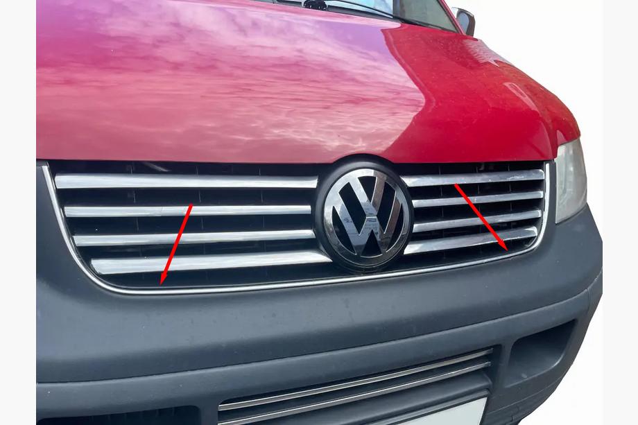 Volkswagen T5 Transporter 2003–2010 RVS omlijsting voor radiateurgrille Image