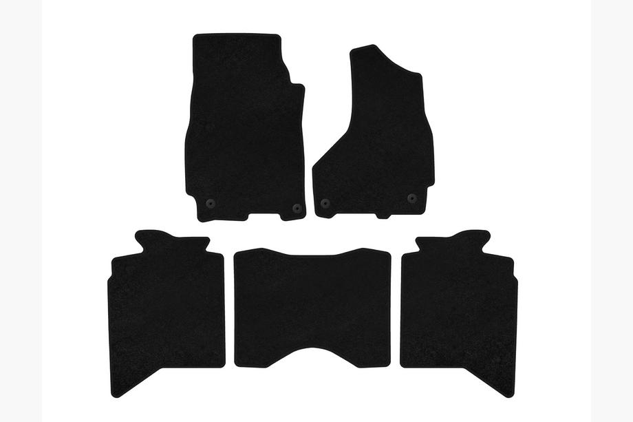 Dodge RAM (DS/DJ/D2) 2009–2024 Textiele automatten Deluxe (2013+, 5-zits, zwart) Image