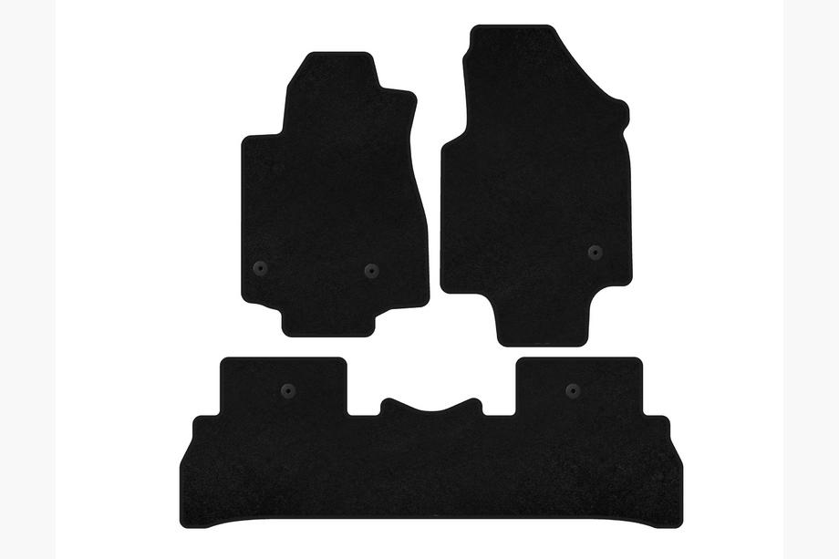 Honda Pilot 2008–2015 Deluxe textielen automatten (2008-2012, 7-zitter, zwart) Image