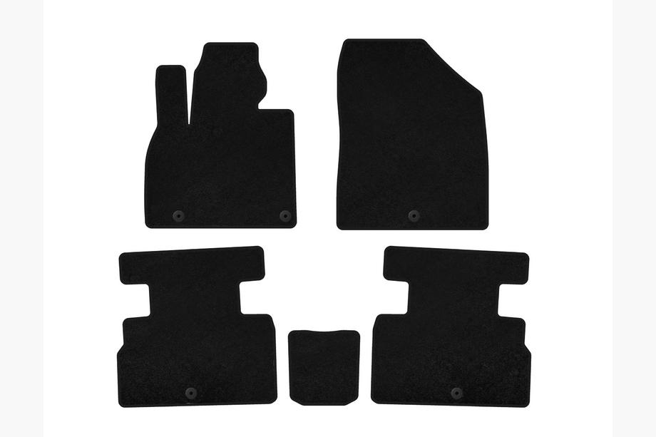 Kia Stonic 2017– Deluxe textiele automatten (2 rijen, 7-zits, zwart) Image