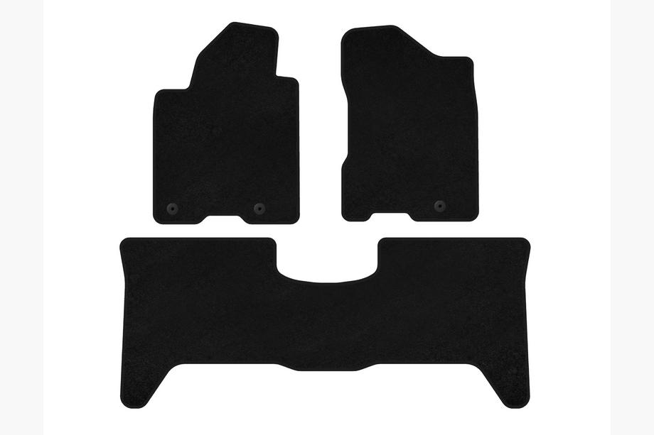 Nissan Armada 2003–2015 Deluxe textiele automatten (2 rijen, 2003-2008, zwart) Image