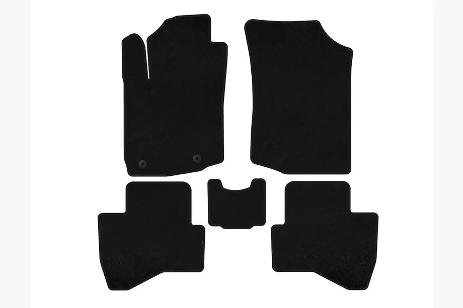 Peugeot 108 2014–2021 Deluxe textielen automatten (HB, zwart) Image