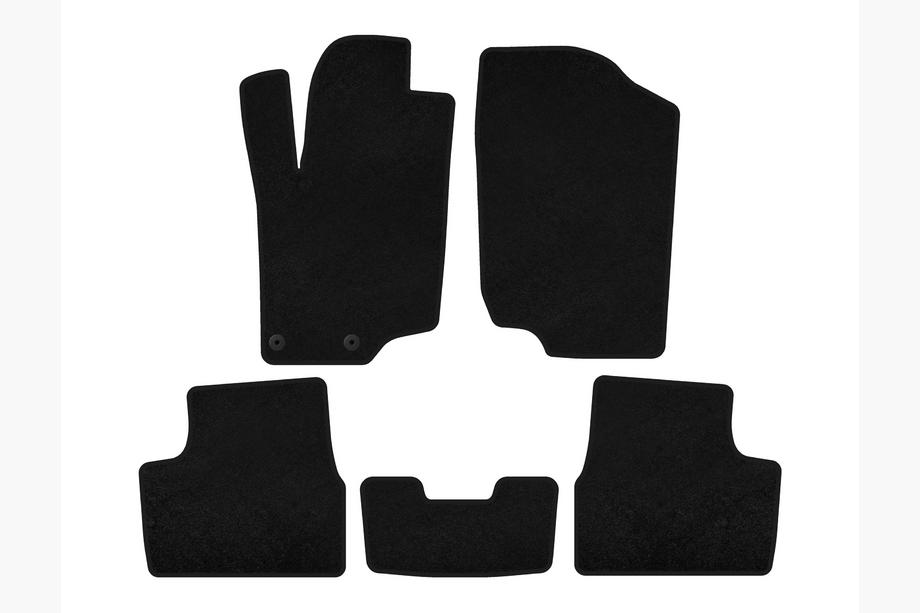 Peugeot 207 2006–2014 Deluxe textiel vloermatten (HB, 5-deurs, zwart) Image
