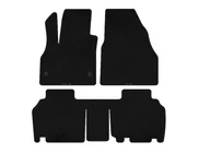 Renault Kangoo 2008–2020 Deluxe stoffen automatten (2 rijen, 5-deurs/7-zits, zwart) foto 1