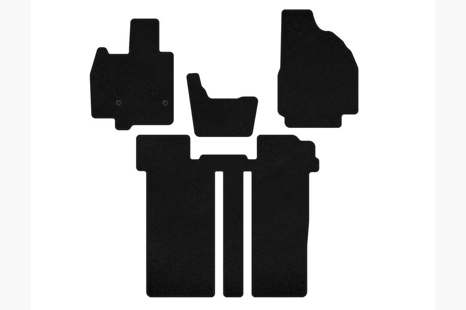 Toyota Previa 2006–2019 Deluxe textiele automatten (2 rijen, 6-zits, zwart) Image