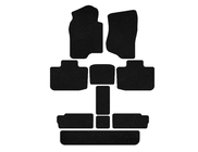 Cadillac Escalade 2007–2014 Deluxe stoffen automatten (3 rijen, zwart) foto 1