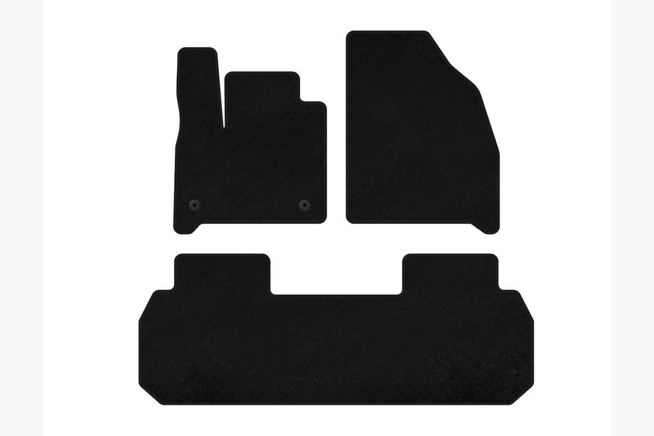 Chevrolet Traverse 2017– Deluxe textiele vloermatten (2 rijen, zwart) Image