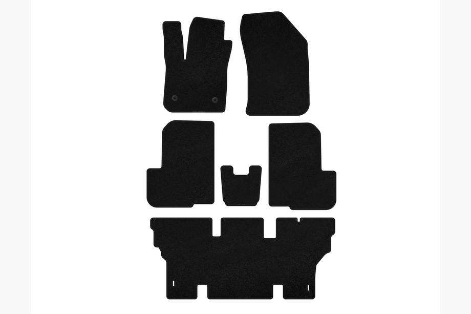Dacia Lodgy 2012–2022 Deluxe textielen automatten (3 rijen, 7-zits, zwart) Foto 1