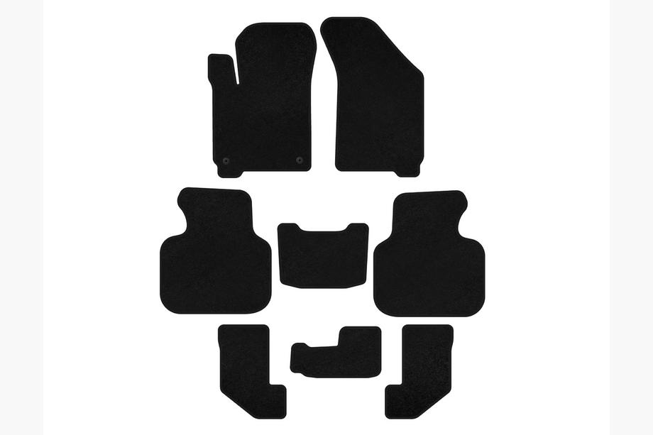 Dodge Journey 2008–2020 Deluxe textiele automatten (2008-2011, 3 rijen, zwart) Image