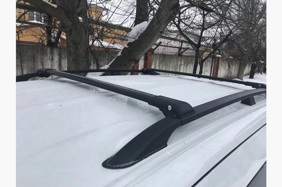 Kia Carnival 2021– Dakdragers (dwarsdragers) voor standaard dakrails, afsluitbaar met sleutel, WingBar V1 (2 stuks) tot 110 cm, zwart Foto 4