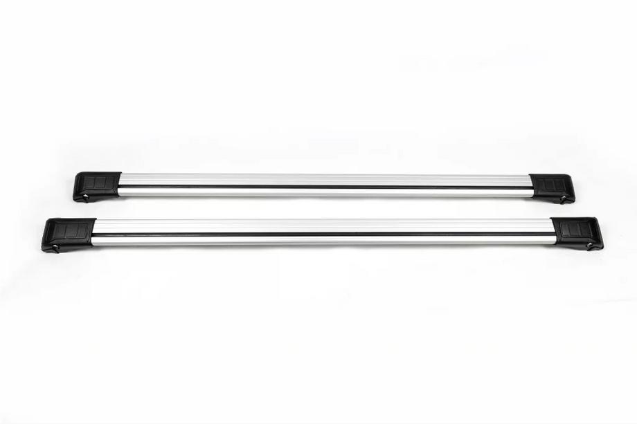 Kia Carnival 2021– Dakdragers (dwarsdragers) voor standaard dakrails, afsluitbaar met sleutel, WingBar V1 (2 stuks) tot 110 cm, zwart Foto 6