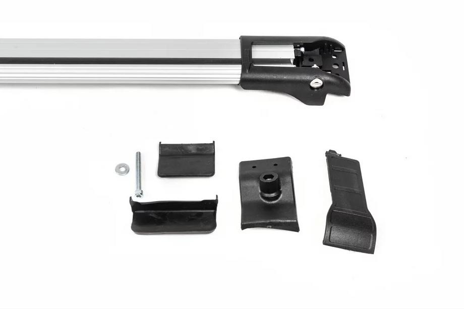 Kia Carnival 2021– Dakdragers (dwarsdragers) voor standaard dakrails, afsluitbaar met sleutel, WingBar V1 (2 stuks) tot 110 cm, zwart Foto 10