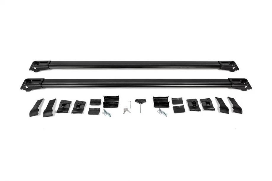 Kia Carnival 2021– Dakdragers (dwarsdragers) voor standaard dakrails, afsluitbaar met sleutel, WingBar V1 (2 stuks) tot 110 cm, zwart Foto 14
