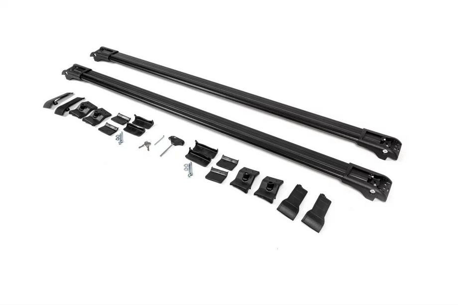Kia Carnival 2021– Dakdragers (dwarsdragers) voor standaard dakrails, afsluitbaar met sleutel, WingBar V1 (2 stuks) tot 110 cm, zwart Foto 15