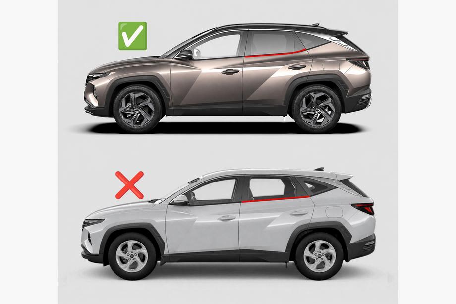 Hyundai Tucson NX4 2021– Raamdeflectoren (4 stuks, HIC) Image