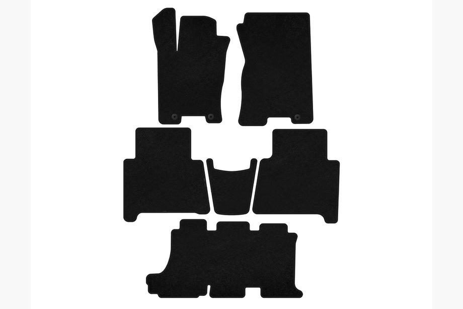 Kia Mohave 2008–2016 Textiele automatten Classic (3 rijen, zwart) Image