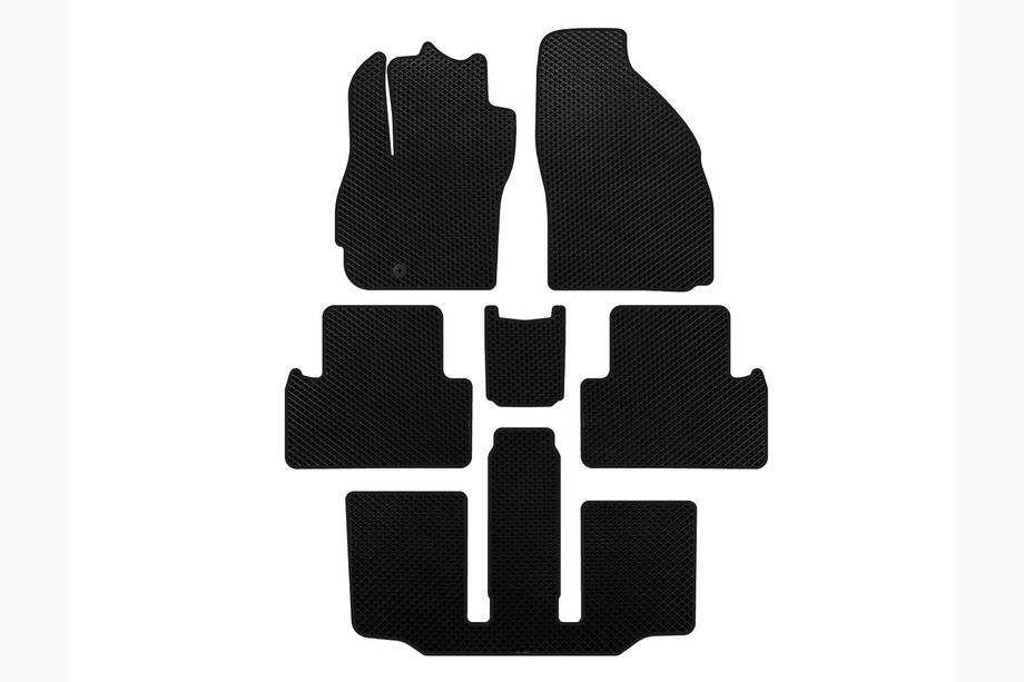 Mazda 5 2005–2009 EVA vloermatten voor interieur (3 rijen, 7-zits, zwart) Image