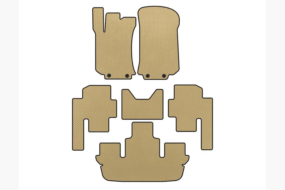 Mercedes R-klasse W251 2005–2017 EVA automatten (3 rijen, beige) Image