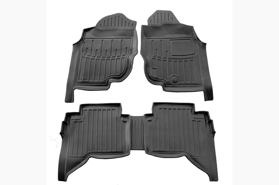Toyota Hilux 2006–2015 Stingray 3D rubber vloermatten (rechts gestuurd, Crew Cab, 5-delig) Image